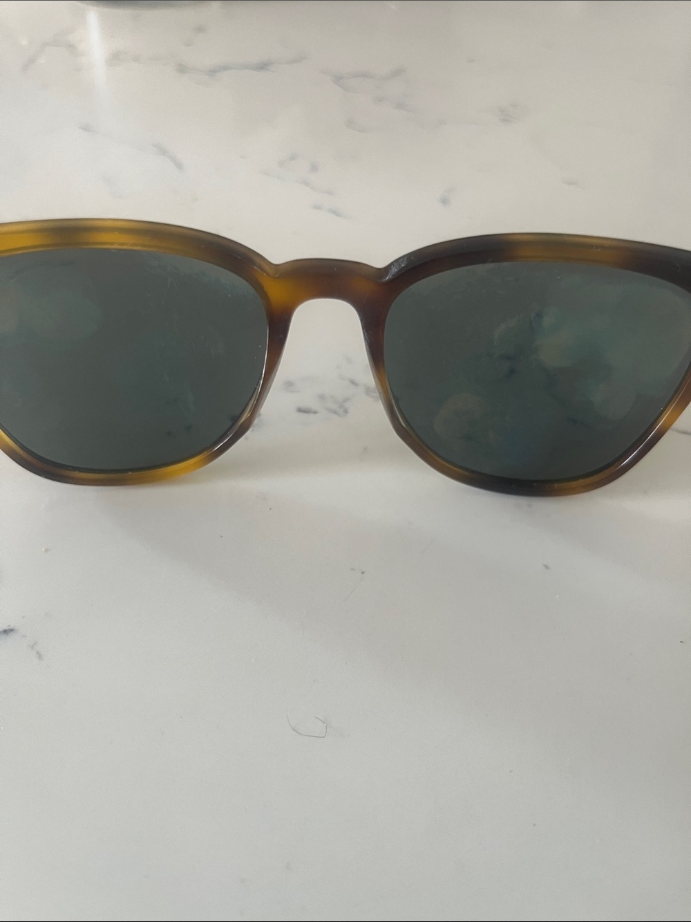 Saint Laurent Women's Tortoiseshell Sunglasses with Green Lenses - Picture 5 of 6